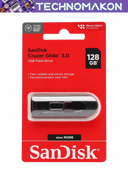 Флешка Sandisk Cruzer Glide 3.0 (ORG) 16/32/64/128/256 GB, 100 Mb/s, Usb флеш накопитель