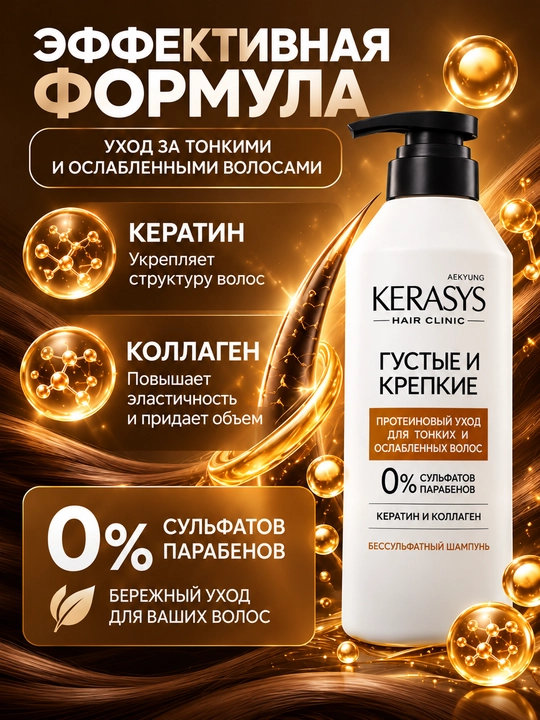 Шампунь без сульфатов против перхоти для всех типов волос Kerasys - Корея, 400 мл