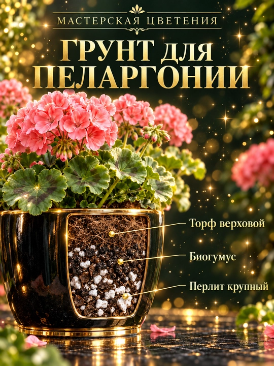 Готовый профессиональный грунт для пеларгонии - 