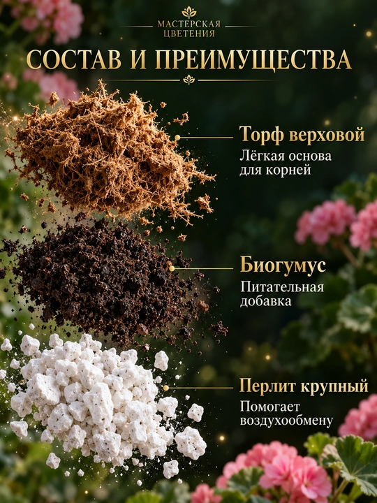 Готовый профессиональный грунт для пеларгонии