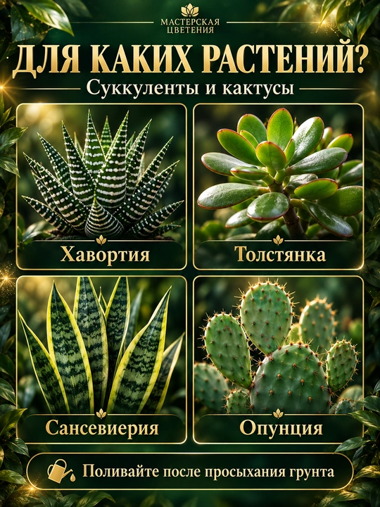 Готовый профессиональный грунт для суккулентов и кактусов
