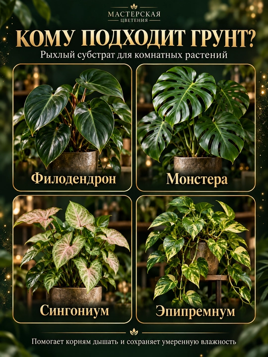 🌿 FILODENDRONLAR UCHUN YUQORI QATLAM TORFI ASOSIDAGI SUBSTRAT