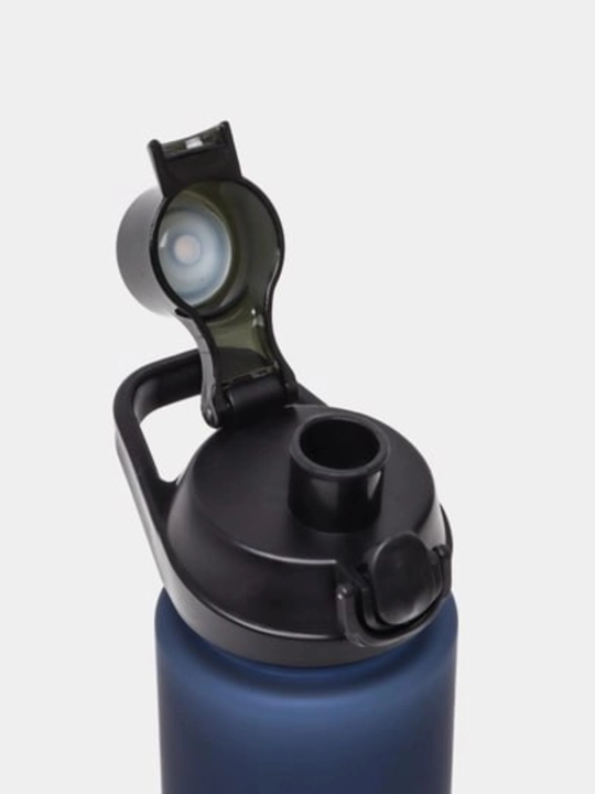 Sport suv idishi 1000 ml — mustahkam, qulay qopqoqli va tasma bilan