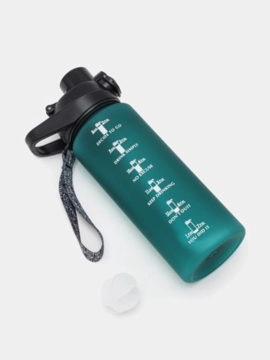 Sport suv idishi 1000 ml — mustahkam, qulay qopqoqli va tasma bilan