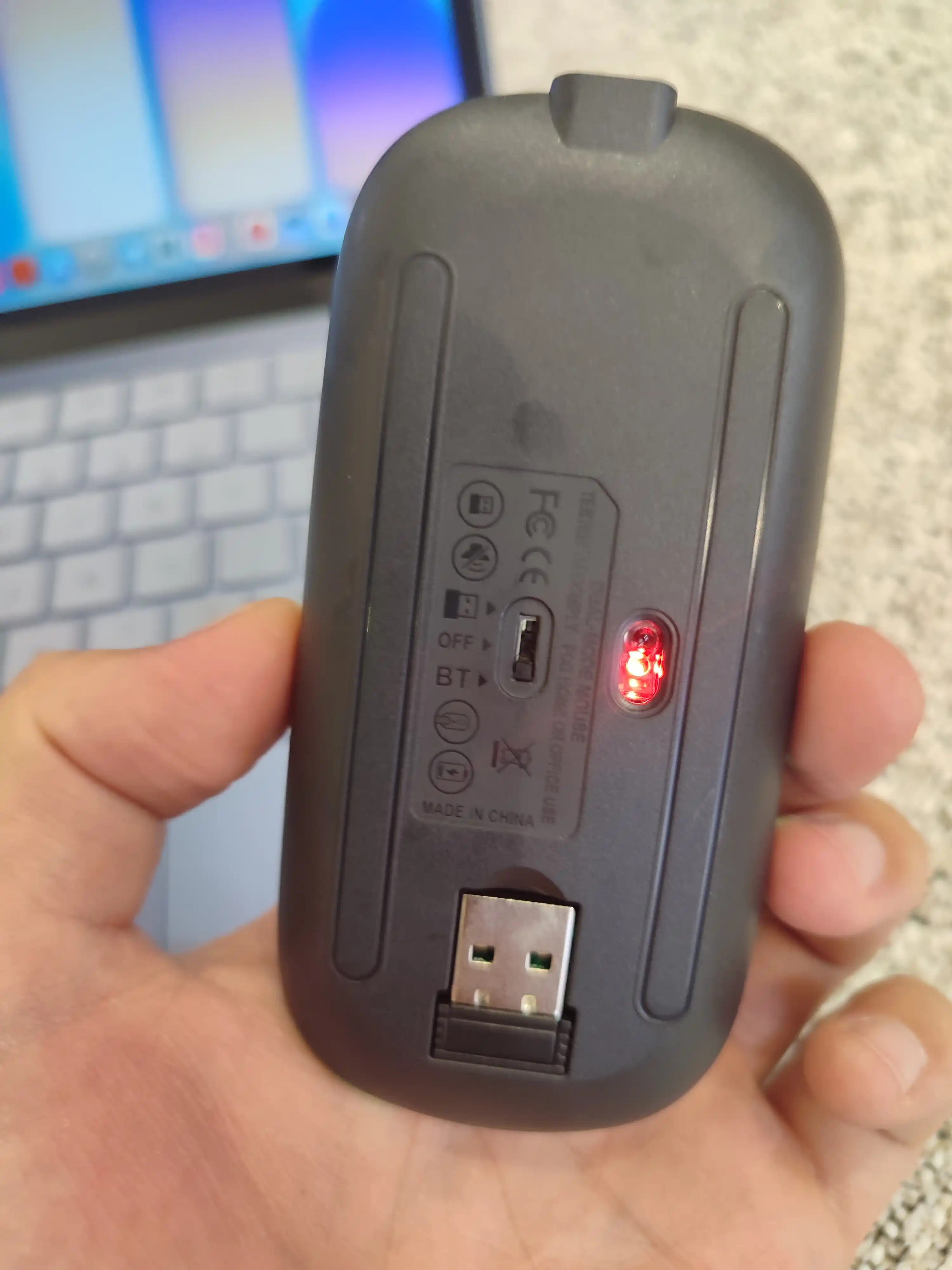 W10 HP simsiz kompyuter sichqonchasi, shovqinsiz, RGB, Bluetooth