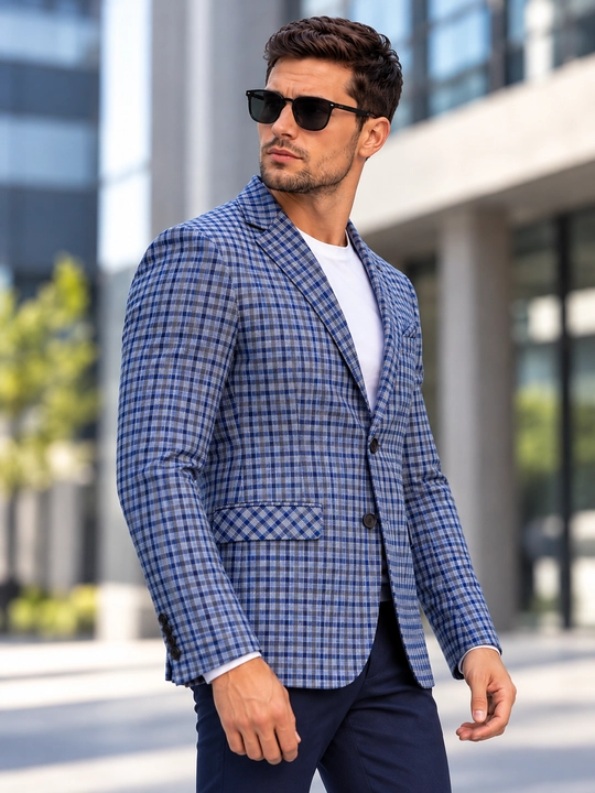 Мужской пиджак с квадратным узором, мужская одежда, Armani jeans 5138