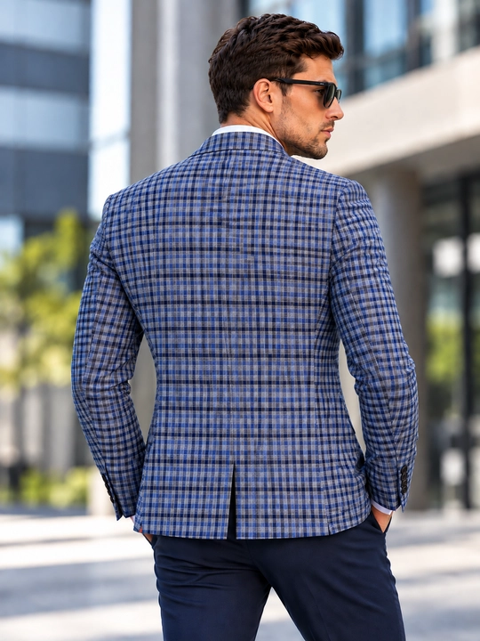 Мужской пиджак с квадратным узором, мужская одежда, Armani jeans 5138