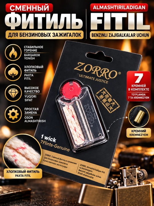 Chaqmoq toshlari filtil Zippo benzin zajigalkalari uchun chaqmoq tosh filtil to‘plami - 