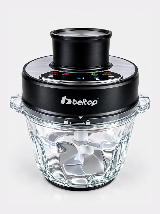 Go'sht maydalagich "BELTOP" sensor boshqaruv, 600W, 3 litr shisha idish, 6 xil dastur