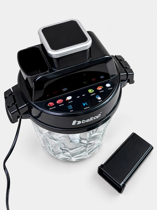 Go'sht maydalagich "BELTOP" sensor boshqaruv, 600W, 3 litr shisha idish, 6 xil dastur