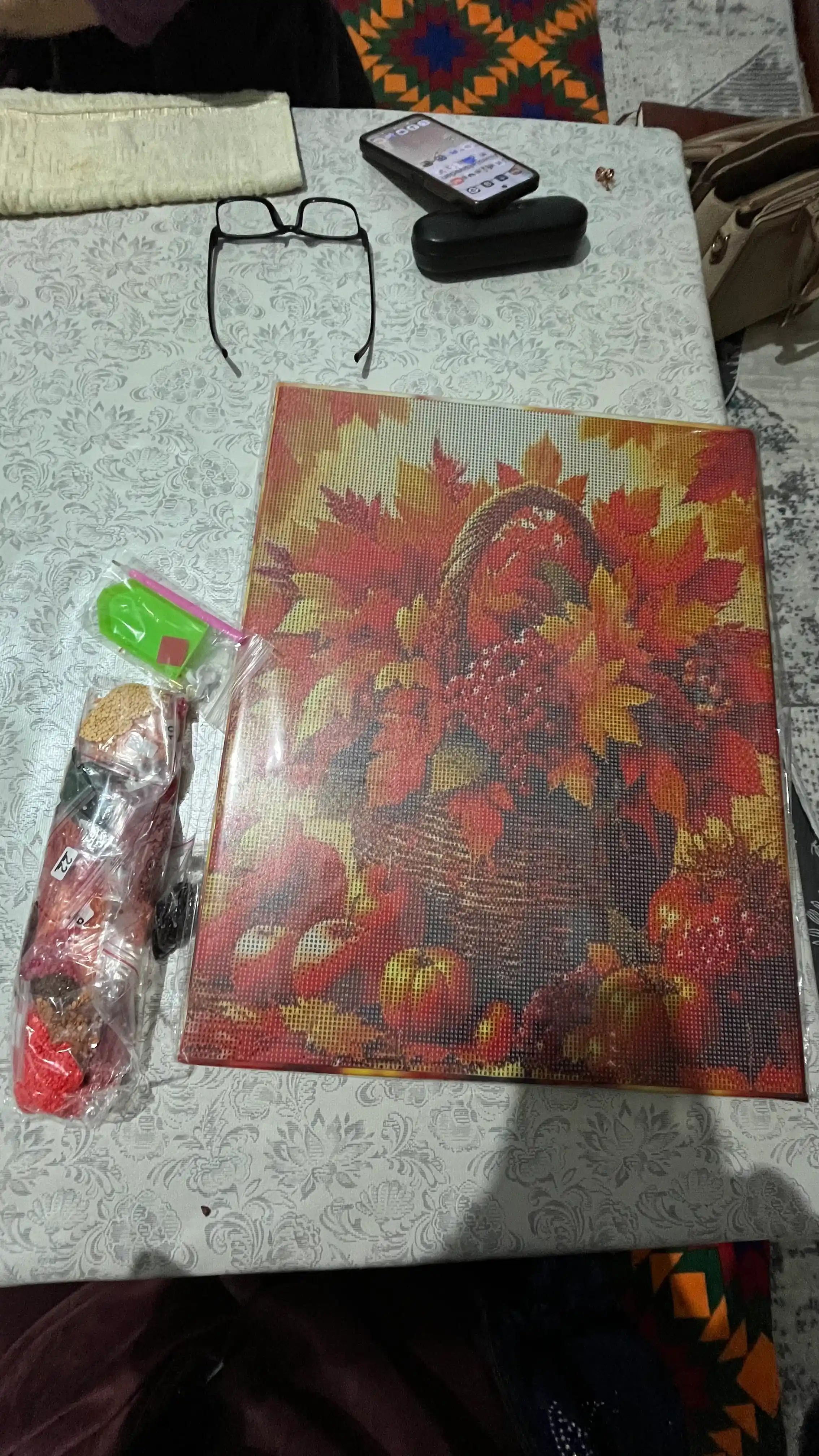Olmosli mozaika Skystore Gullar, ramkalik asosga tortilgan, 40 x 50 sm