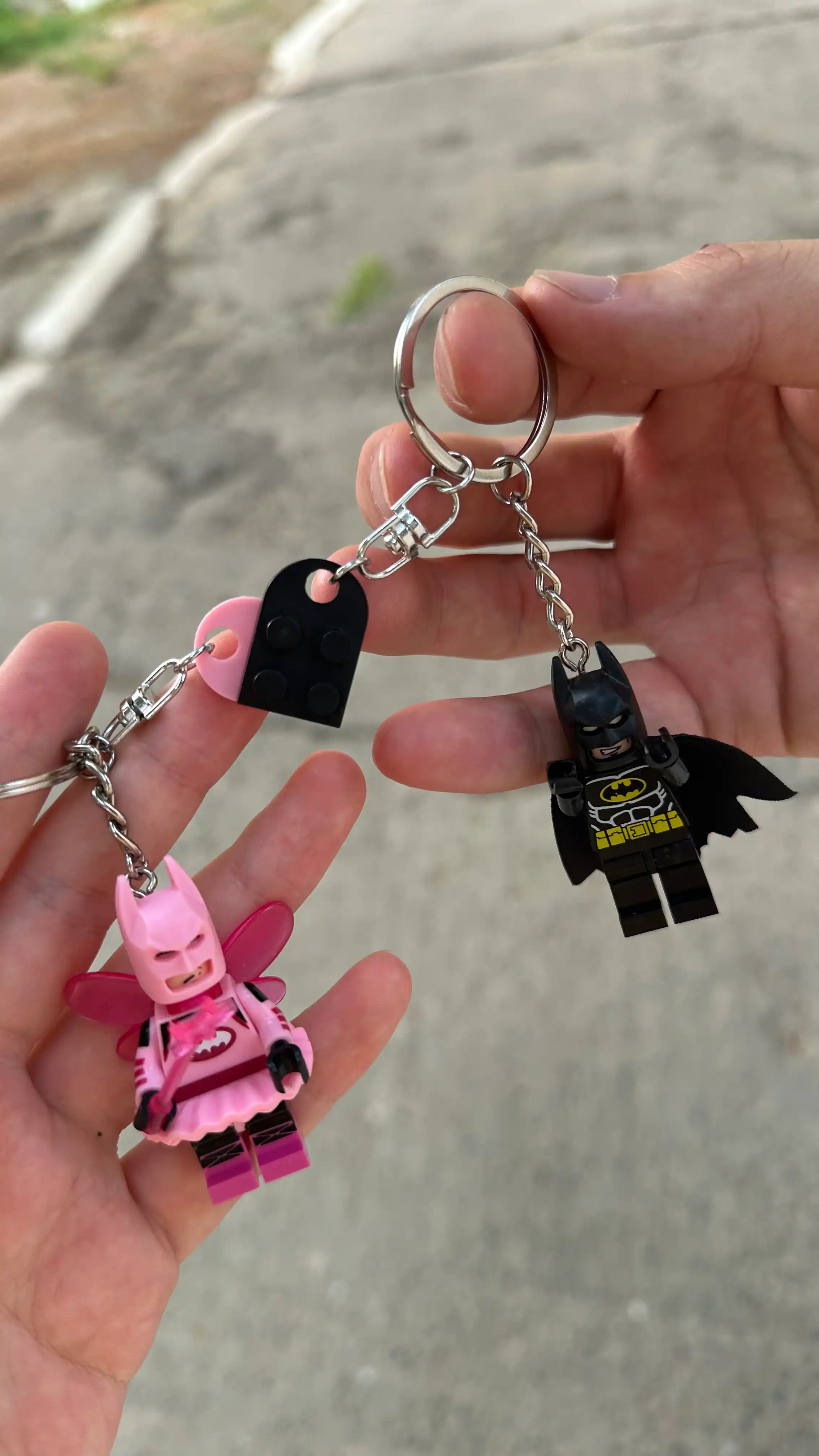 Парные брелоки в стиле Lego "Бэтмен", для ключей и сумок, 2 шт