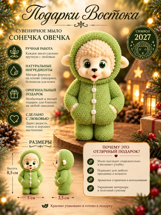 Suvenir sovun «Sonyechka Qo‘ycha» — 2027 yil ramzi - 