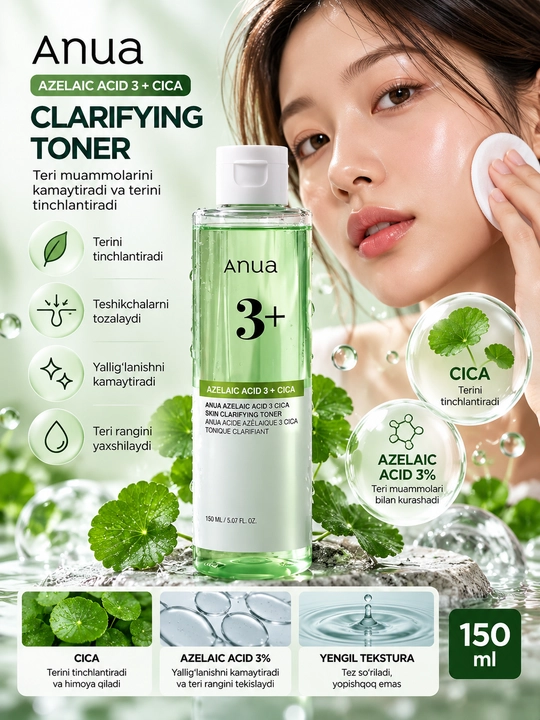 Тонеры для лица: Anua, AXIS-Y, numbuzin, Centella, Medicube, Cosrx, SOMEBYMI, The ordinary