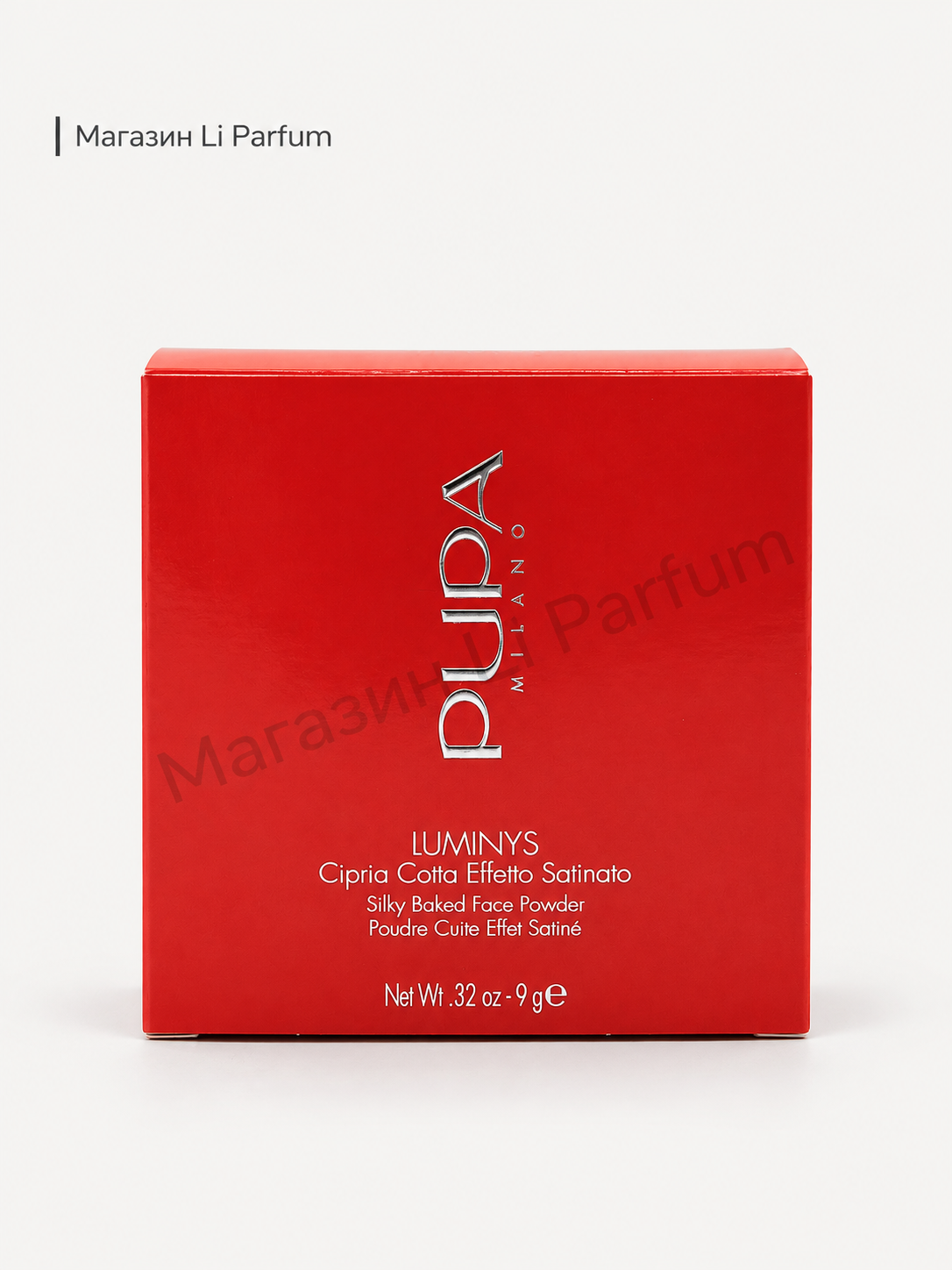 PUPA Luminys yuz kukuni, ipakdek mayin, satin effektli