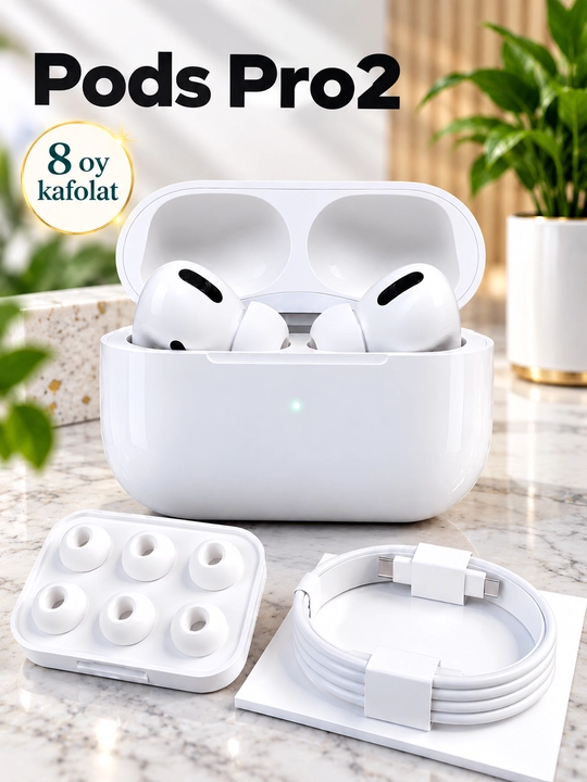 Беспроводные наушники Pods Pro 2, Bluetooth, сенсорные - 