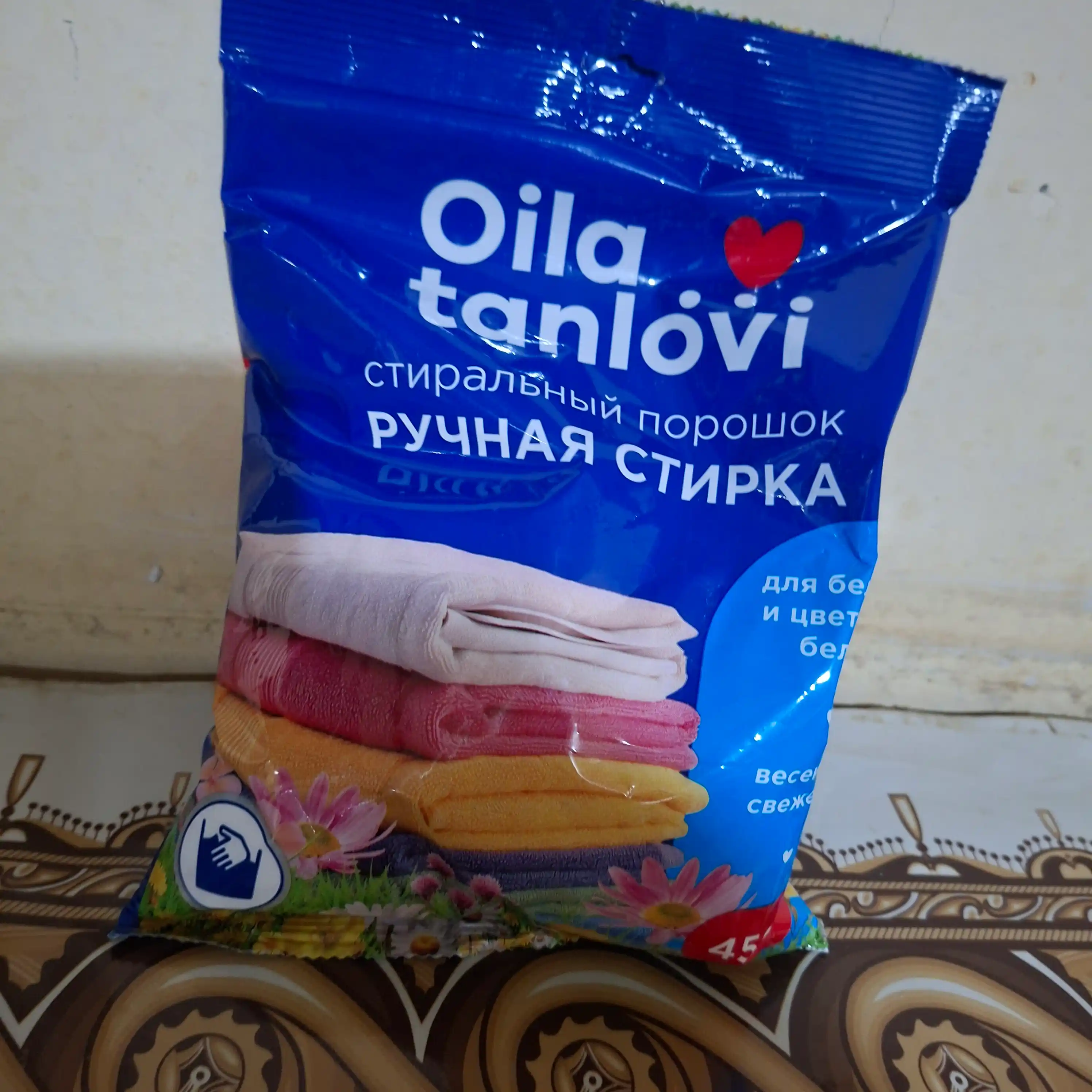Kir yuvish kukuni Oila tanlovi "Bahor musaffoligi", qo'lda yuvish uchun, 450 g