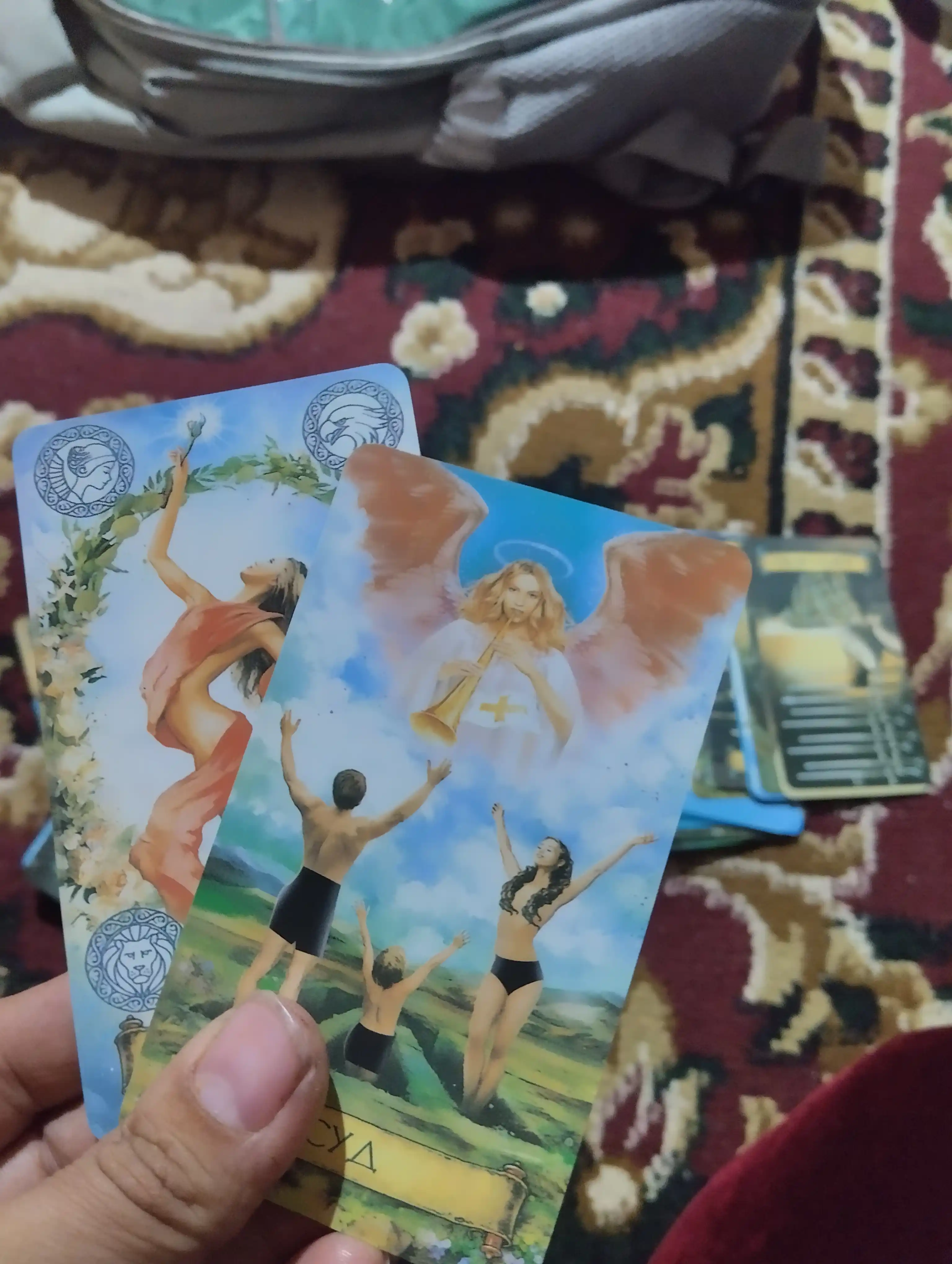Tarot kartalari to‘plami, fol ochish, bashorat uchun, 78 arkan, ruscha qo‘llanma