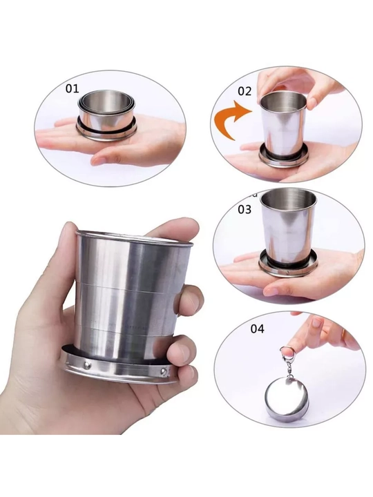 Stakan katlanadigan stakan, metall, 75 ml Stakan