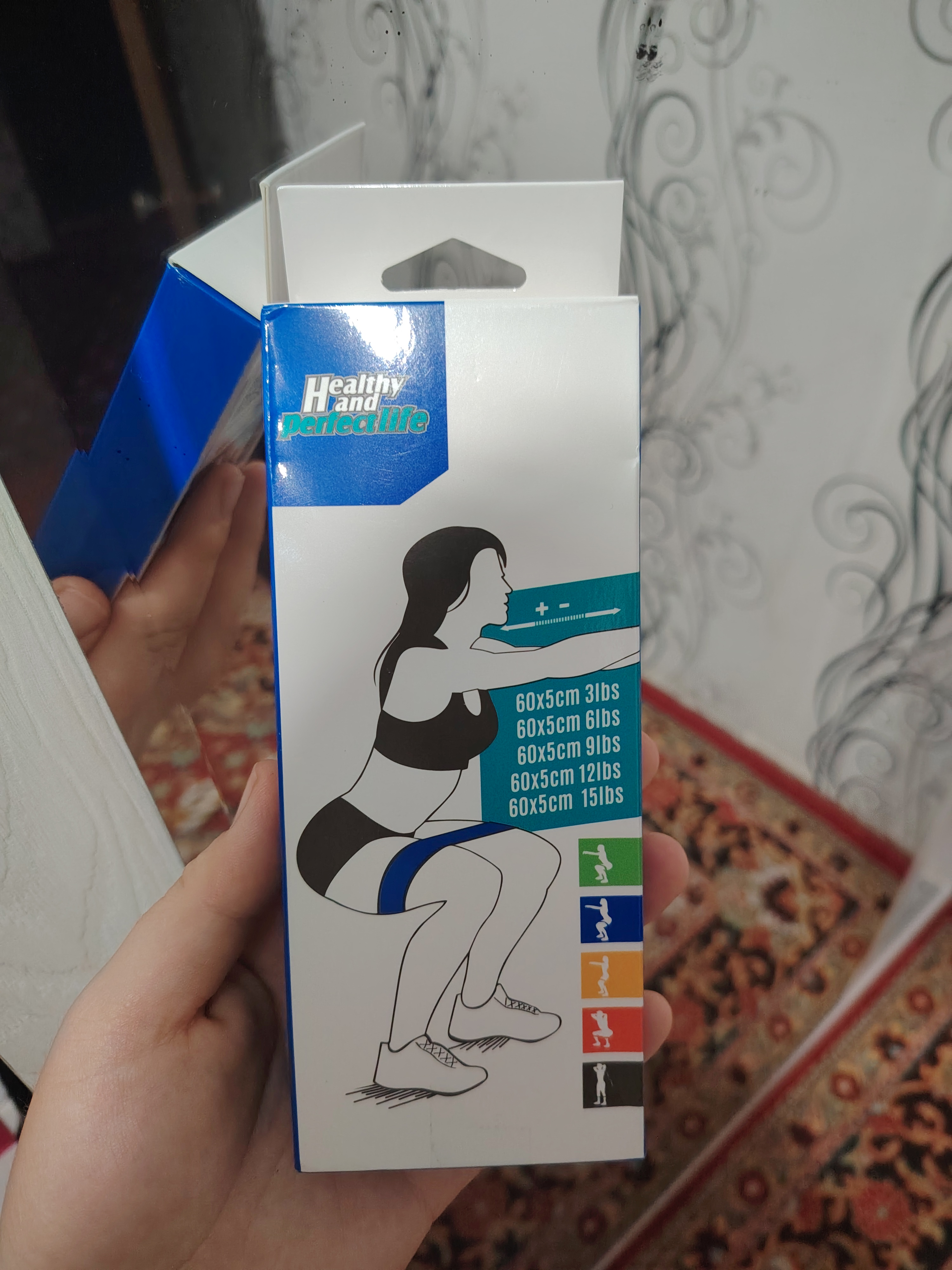 Fitness va yoga uchun rezinka to‘plami, 5 ta elastik rezinka, mashq va sport uchun
