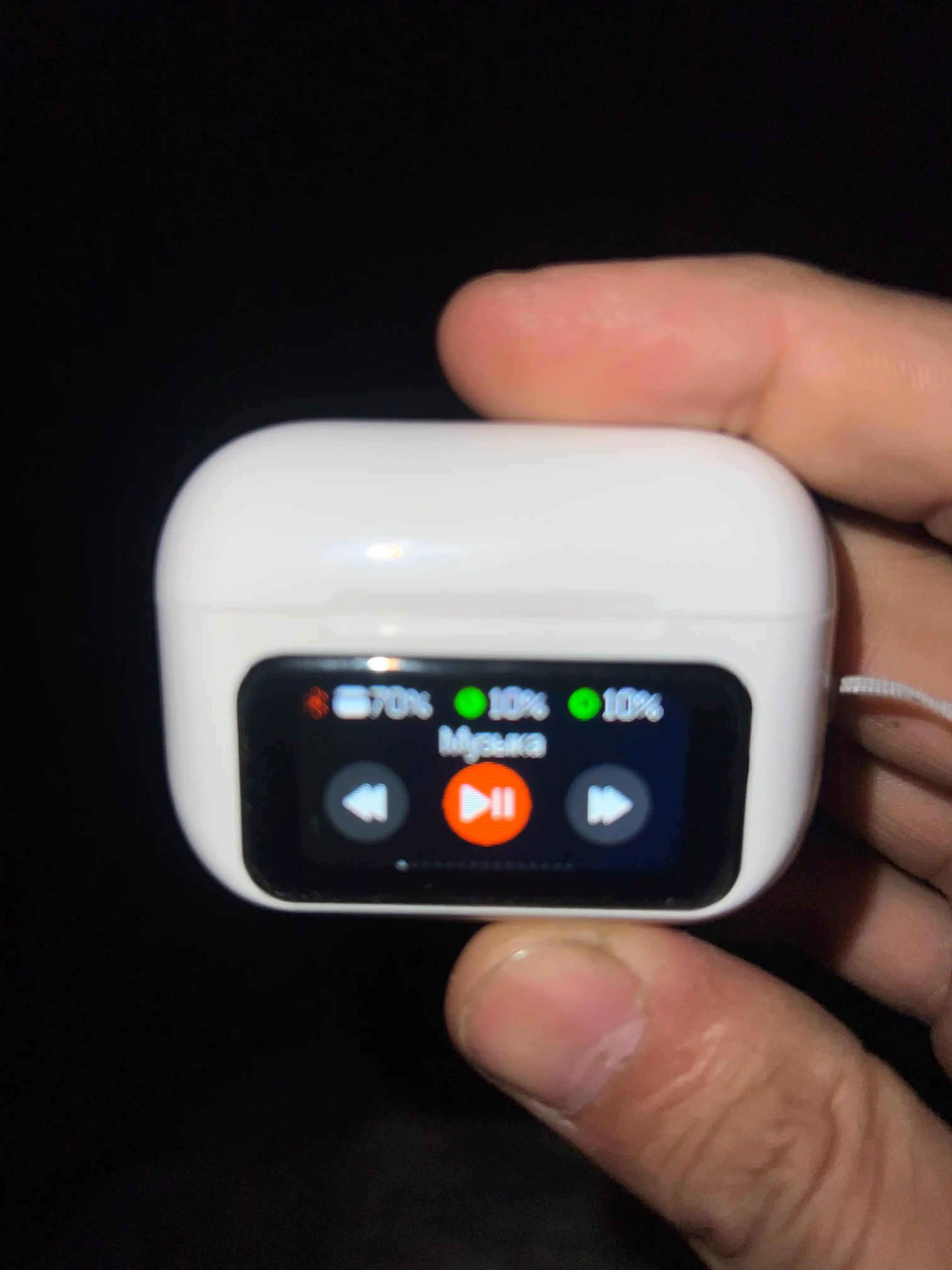 Simsiz Bluetooth naushnik A9 Pro, smart ekranli, ANC, USB-C, mikrofon, kuchli bass