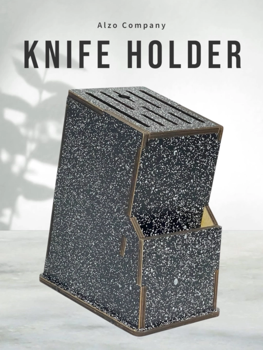 Pichoqlar uchun podstavka — Alzo Knife Holder, oshxona taxta pichoqlari organizatori - 