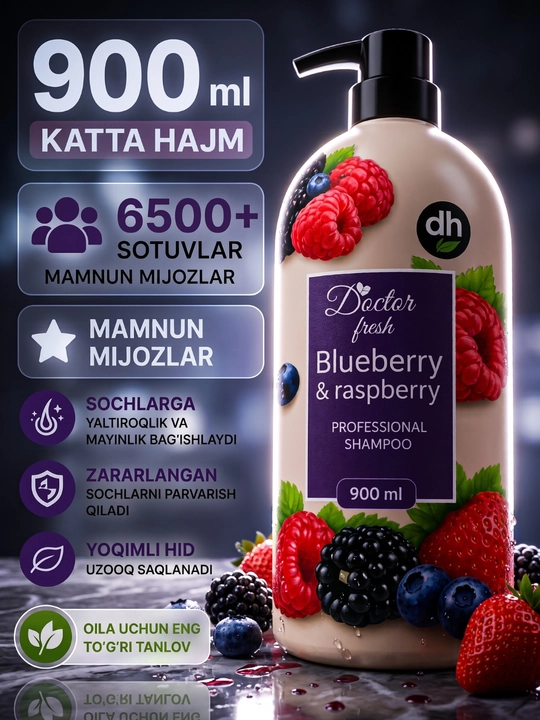 Шампунь Doktor Fresh для всех типов волос, 900 мл - 