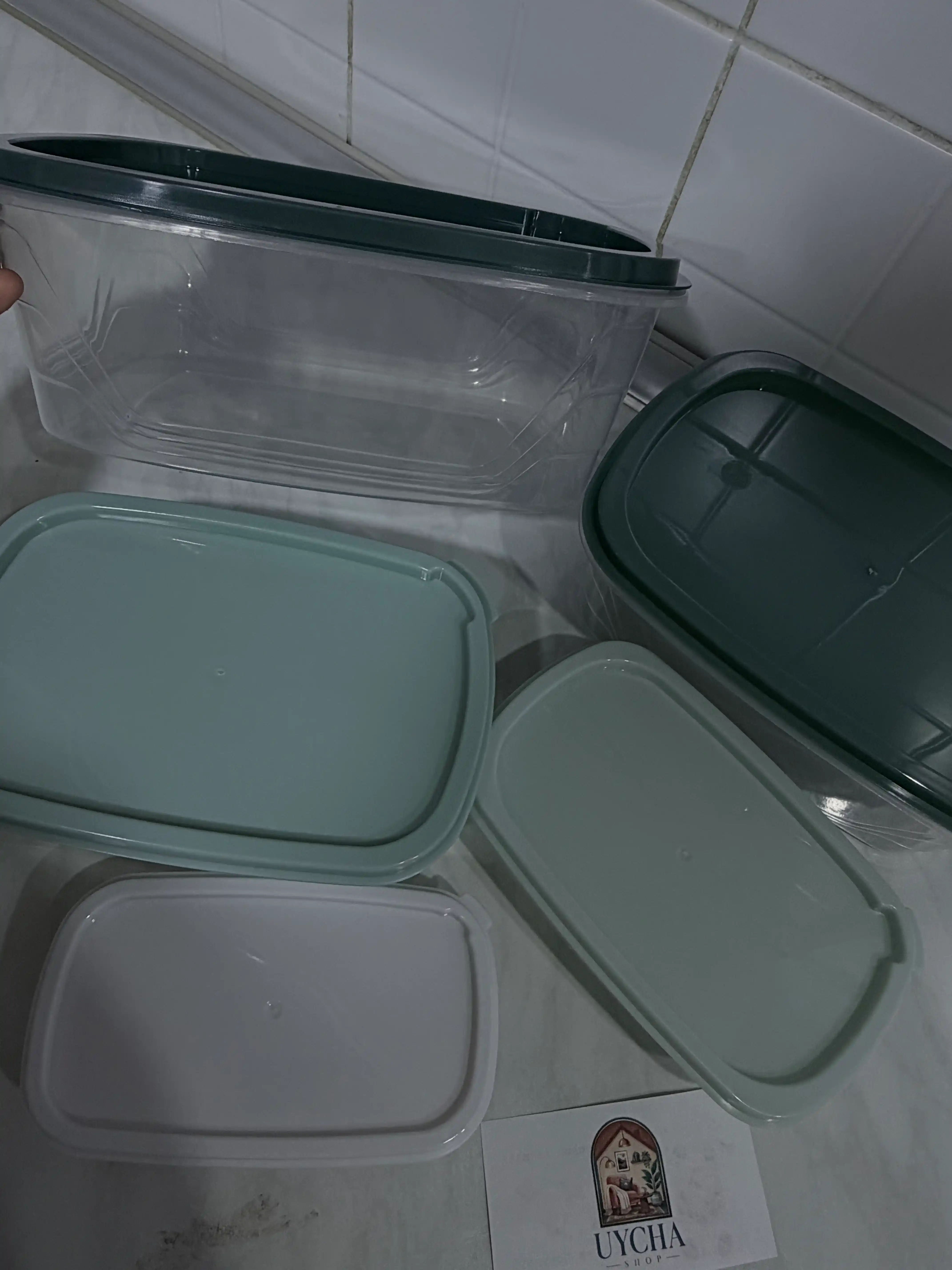 Комплект контейнеров для хранения продуктов и вещей с крышками, 5 шт