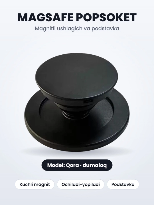 MagSafe popsoket, magnitli telefon ushlagichi va podstavka, yechiladigan, 7 xil model
