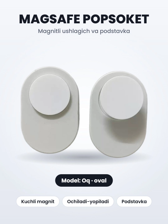 MagSafe popsoket, magnitli telefon ushlagichi va podstavka, yechiladigan, 7 xil model