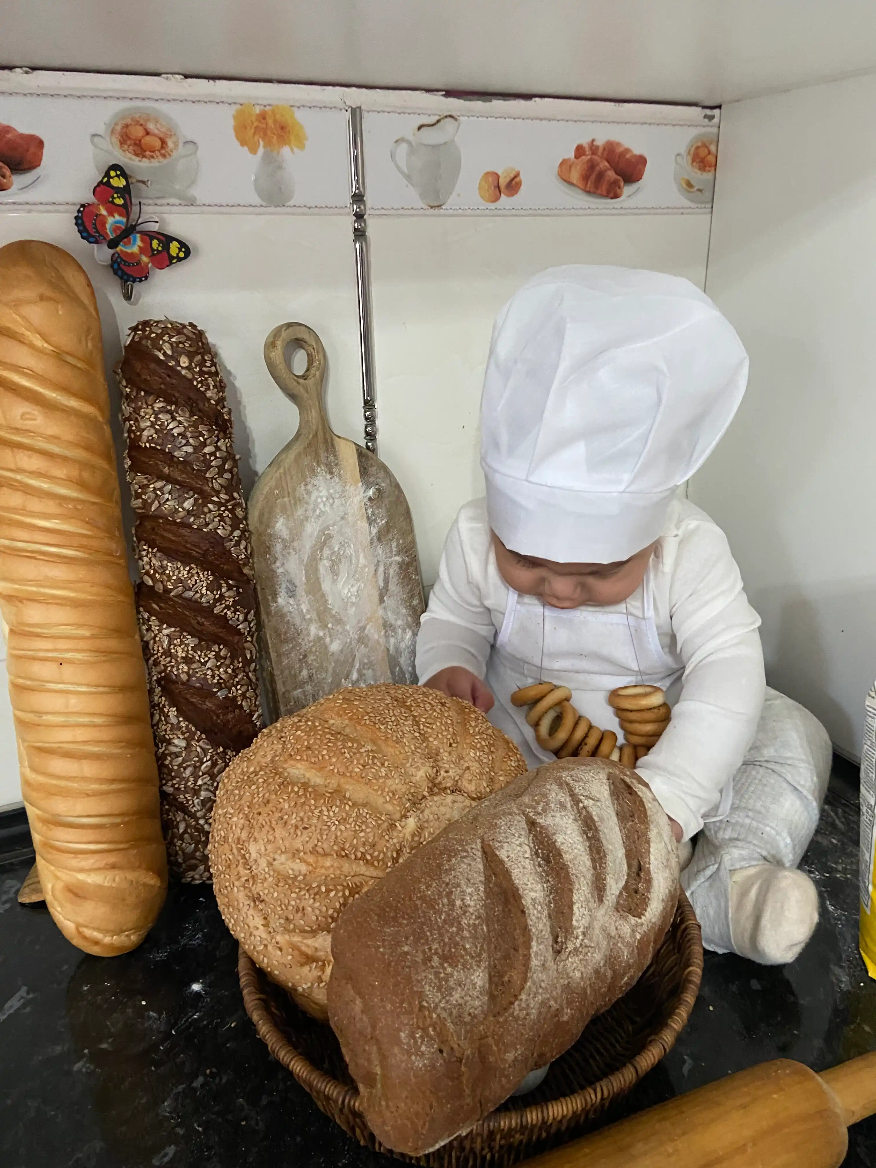 Детский поварской фартук и колпак