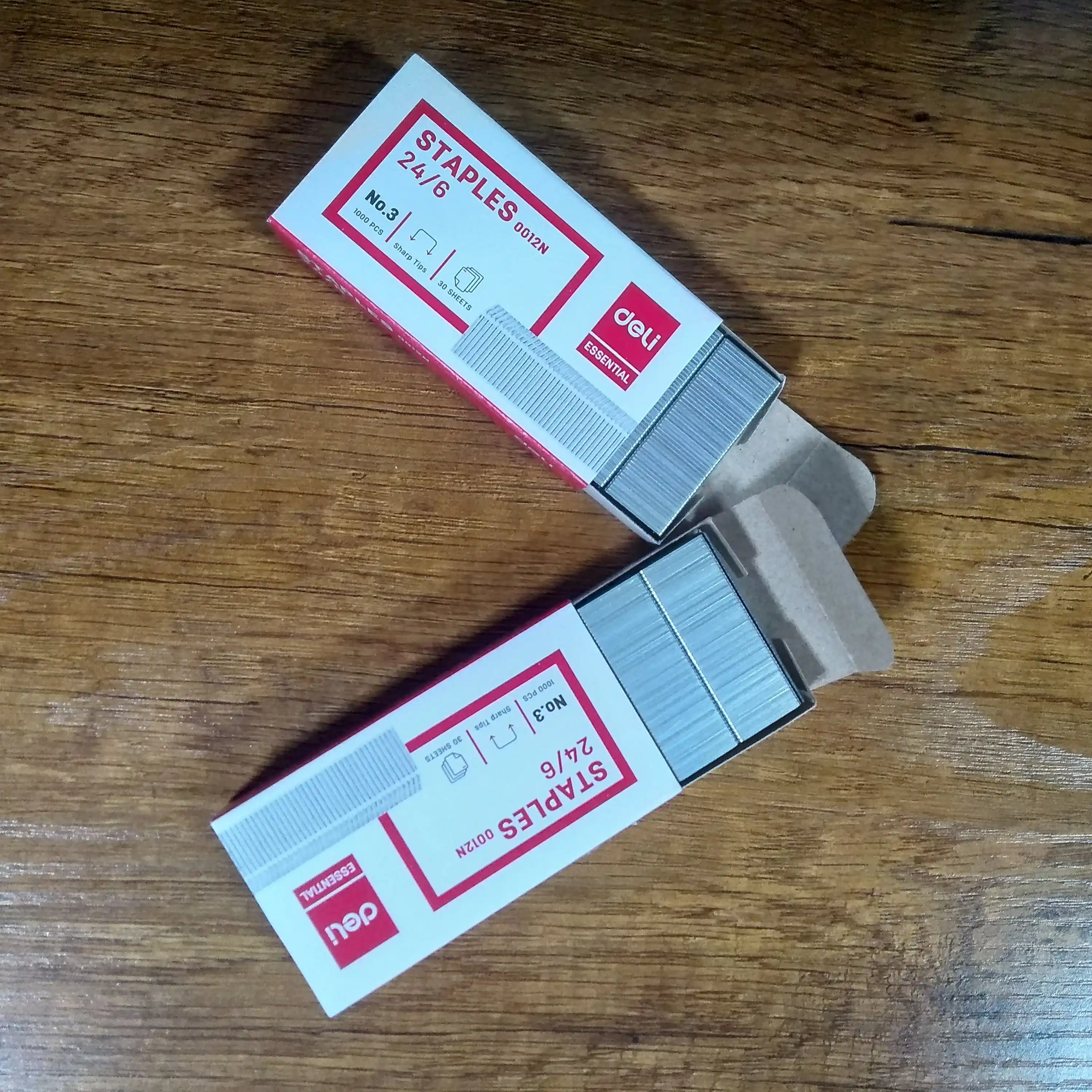 Stepler o'qi №24/6 1000 шт 0012N Deli, 2 donadan