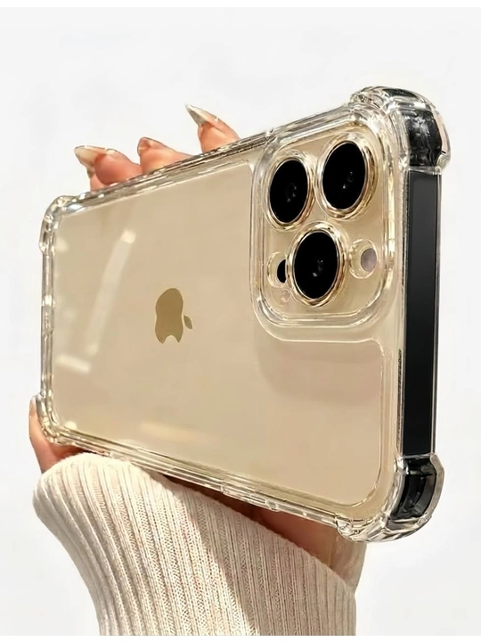 Chexol iPhone 7, 8, SE, XS, 11,12,13,14,15,Pro,Max, uchun, shaffof, silikon