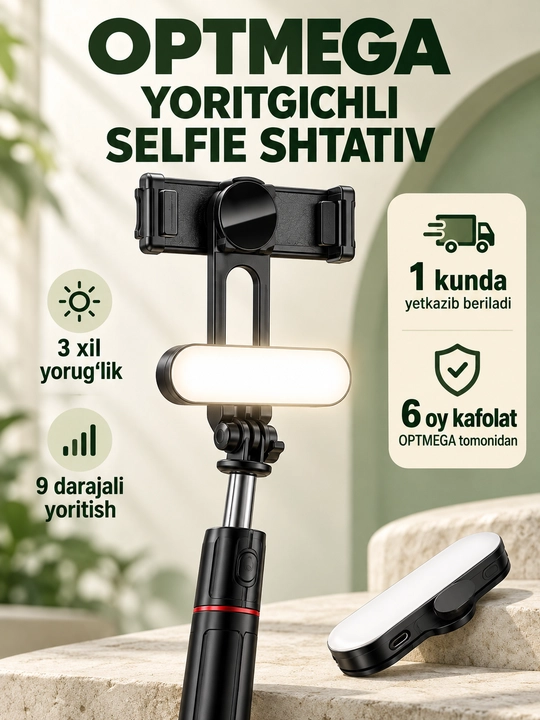 Штатив для телефона, селфи-палка 4 в 1, телескопический, Bluetooth-пульт