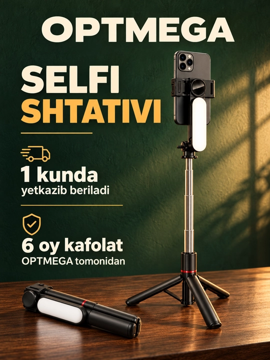 Штатив для телефона, селфи-палка 4 в 1, телескопический, Bluetooth-пульт