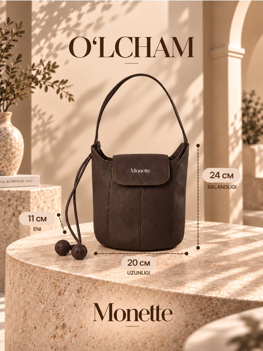 Koja sumka ayollar uchun bochka bucket Monette tabiiy charm yelkaga Italiya
