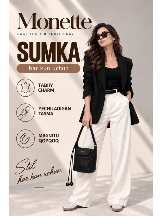 Koja sumka ayollar uchun bochka bucket Monette tabiiy charm yelkaga Italiya - 