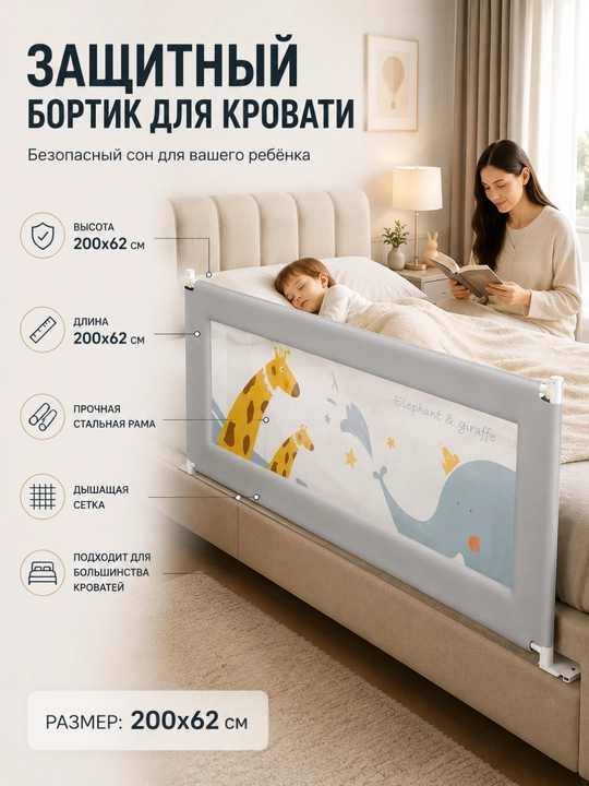 Защитный барьер для кровати