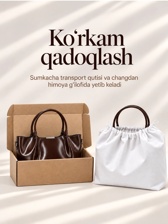 A4 Monette ayollar charm sumkasi yumshoq, tabiiy charmdan, yelkadan kattaroq