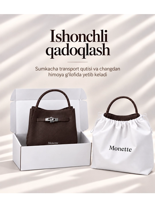 Koja sumka ayollar uchun tote Monette tabiiy charm yelkaga qulfli Italiya