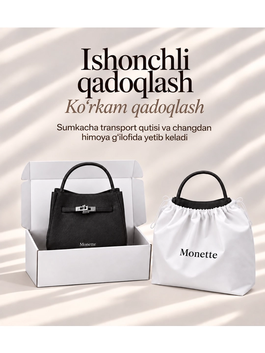 Koja sumka ayollar uchun tote Monette tabiiy charm yelkaga qulfli Italiya