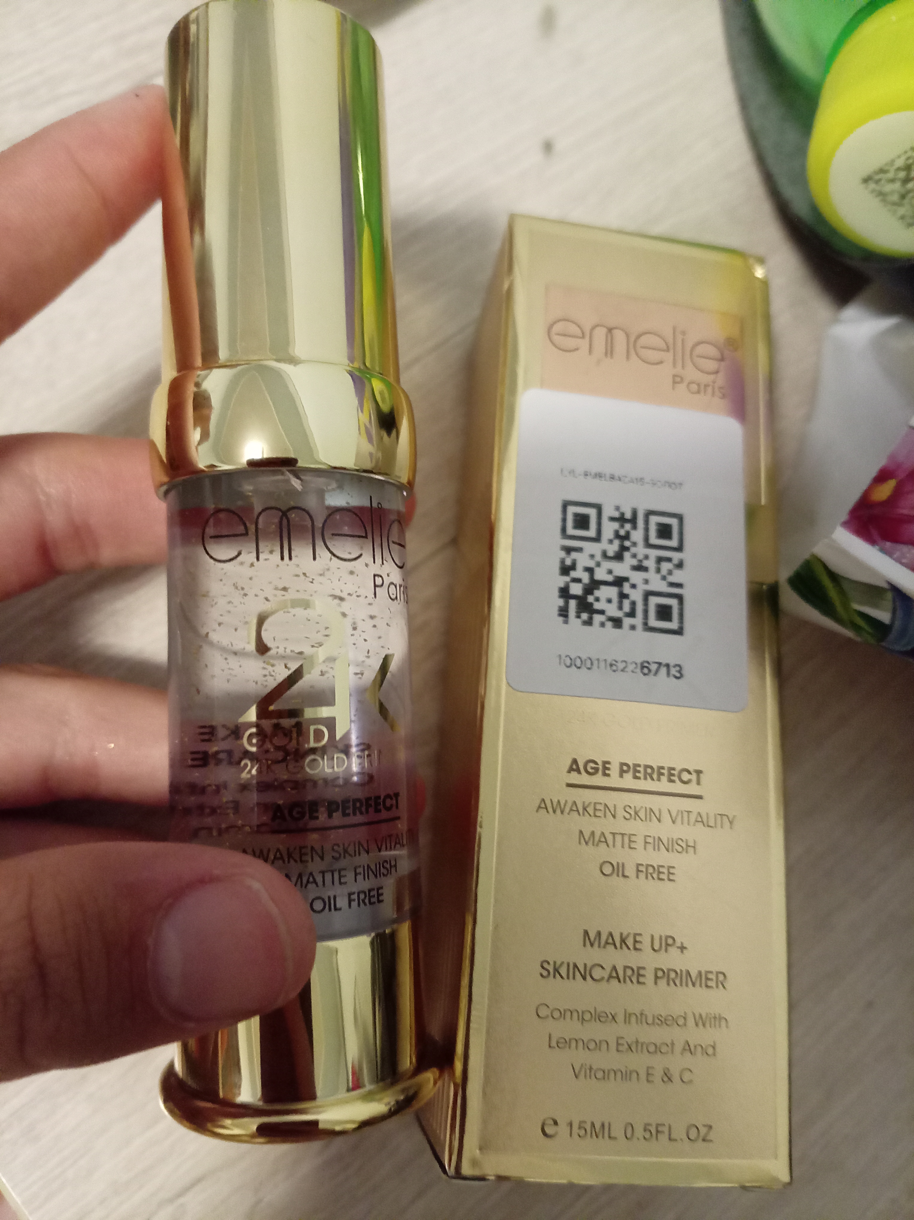 Основа под макияж EMELIE 24K GOLD, база под макияж для лица, праймер, тональная основа