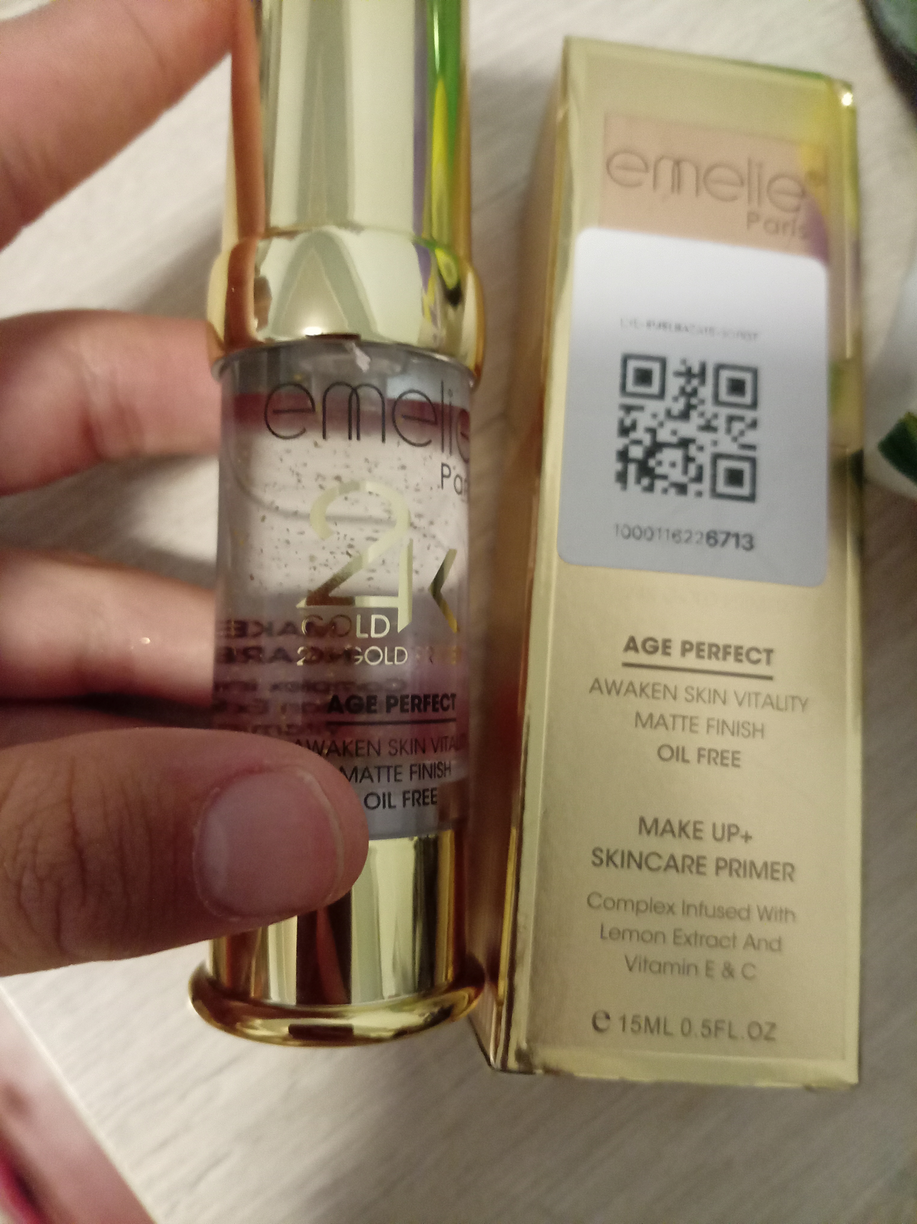 Основа под макияж EMELIE 24K GOLD, база под макияж для лица, праймер, тональная основа