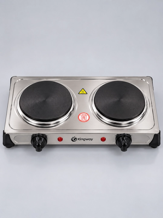Elektr plita Kingway, 2 ta cho‘yan konforka, 2000 Vt, diametr 155mm