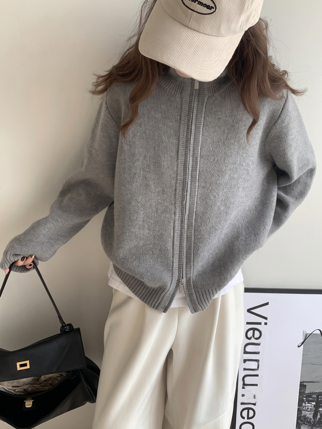 Kardigan ayollar uchun to‘qilgan, zamokli kofta — ELLY FASHION - 