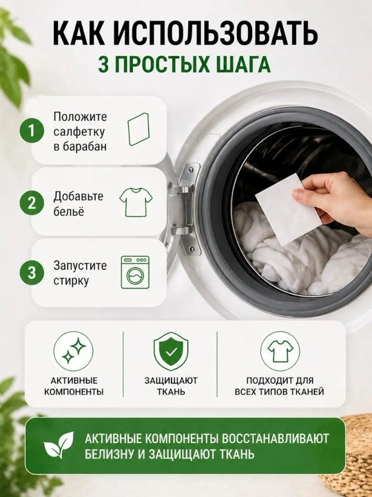 Safos kir yuvish salfetkalari to‘plami, 3 xil, 60 dona