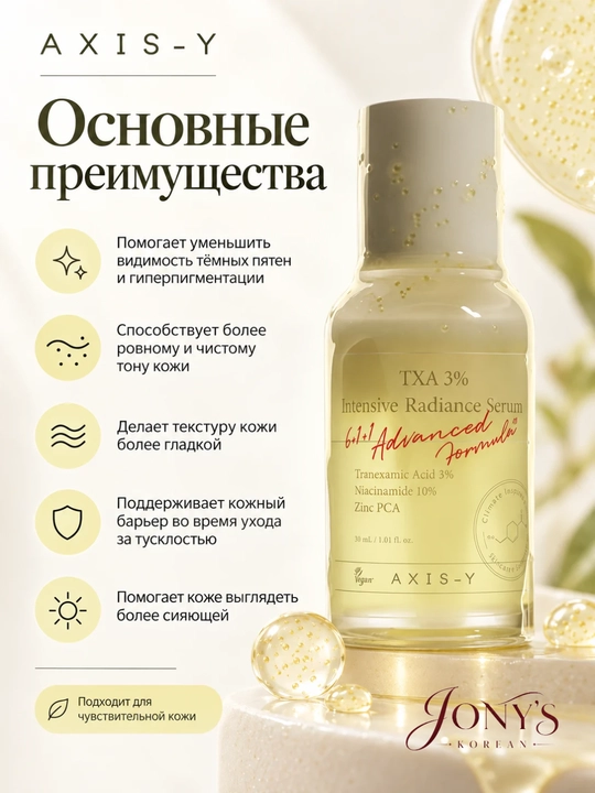 AXIS-Y PDRN - Vegan PDRN 1500 ppm, NAD+ va sentella bilan tiklovchi zardob, 30 ml