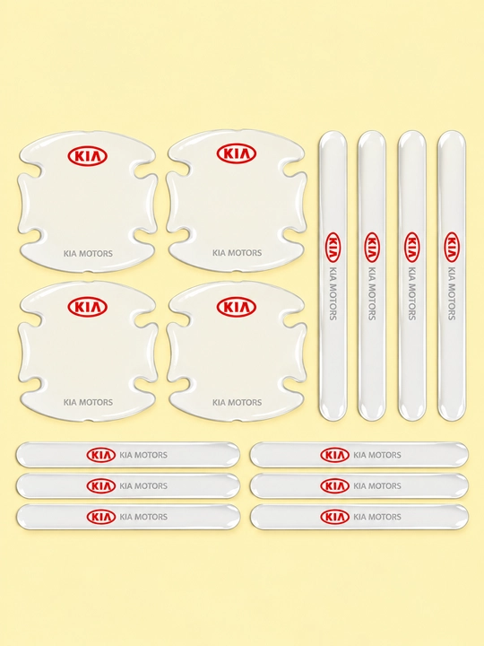 Avtomobil eshik tutqichlari uchun himoya nakladkalari, silikon, BYD,KIA,VW, logotipi bilan - 