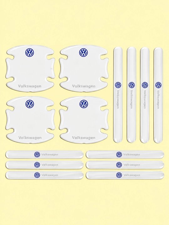 Avtomobil eshik tutqichlari uchun himoya nakladkalari, silikon, BYD,KIA,VW, logotipi bilan - 