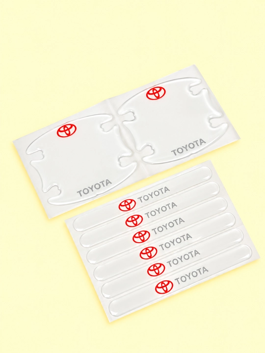 Avtomobil eshik tutqichlari uchun himoya nakladkalari, silikon, BYD,KIA,VW, logotipi bilan - 